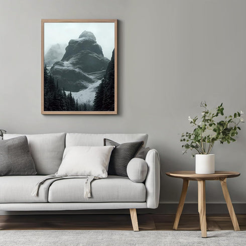 Posterizer 1 pcs-beautiful nature scene with evergreen trees and mountains 8-Landscape & Nature Art-Gift for Art Lovers-Decor for Home & Office- u...