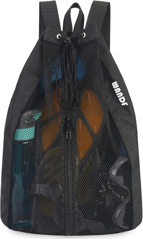 WANDF Swim Bag Mesh Drawstring Backpack Beach Backpack for Swimming, Gym, and Workout Gear...