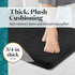 Genteele Memory Foam Bath Mat Non Slip Absorbent Super Cozy Velvet Bathroom Rug Carpet (17 inches X 24 inches, Black)...