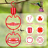 ORIENTOOLS Hummingbird Feeders for Outdoors Hanging 13oz Plastic Humming Birds Feeders with Ant Moat friendly to nature and Wild Birds with 7 Flow...