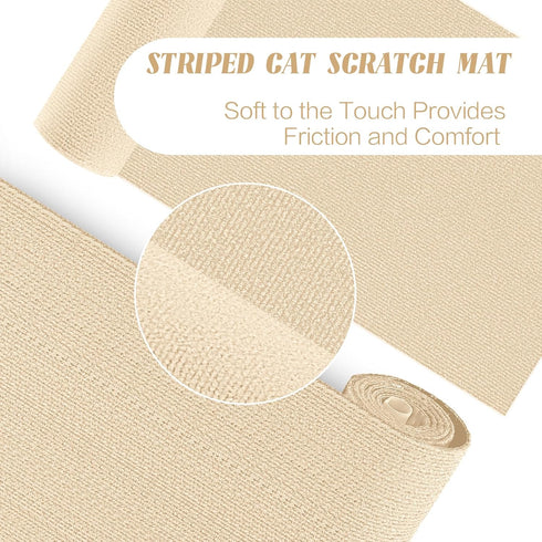 78.7"x15.8" Cat Scratching Mat, JOUXKOT Trimmable Cat Scratching Carpet, Cat Scratching Mat Self-Adhesive for Cat Scratching Post, DIY Climbing Ca...