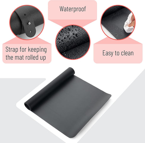 Mr. Pen- Desk Mat, Dual-Sided, 23.6" x 13.7",Dual Sided Desk Mat, Leather Desk Pad, Desk Mouse Pad, Desk Cover Mat, Keyboard Mat, Desk Mat for Des...