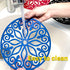 3 Set Silicone Trivet Mats with 1 Extra Large Included | Intricately Carved Insulated Flexible Durable Non Slip Thick Round Premium Trivets for Ho...