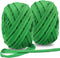 Tenn Well Cloth Plant Ties, 2 Roll 196 Feet Green Tomato Ties Stretchy Garden Twine for Climing Plants, Fruit Trees, Flowers, Gardeners (98 Feet/R...
