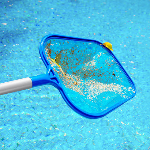 Pool Skimmer - Pool Skimmer Net with 5 Section Adjustable Telescopic Aluminum Pole, 25''- 64'', Pool Net Skimmer Rake with Ultra Fine Mesh , Pool ...
