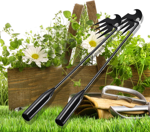 Weed Puller Tool, Garden Tool Set Garden Weeding Tools Artifact Uprooting, Hand Weed Hound Weed Puller for Dandelion, Standup Weed Root Pulling To...