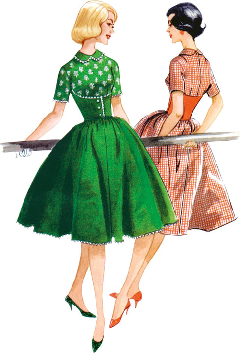 McCall's Vintage 1950's Misses' Midriff Dresses Sewing Pattern Kit, Design Code M8401, Sizes 18-20-22-24-26...