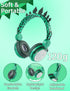 Kids Headphones,Dinosaurs Wired Headsets for Boys&Girls,Built-in Mic&On/Over Ear HD Stereo for Online Study/School/Tablet with Nylon Cable (Green)...