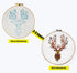 Yutaohui Deer Embroidery kit with Bird,Funny Handmade Gift Embroidery Kit for Adults Beginner,Stamped Cross Stitch Kit for Crafts Starters with 1 ...