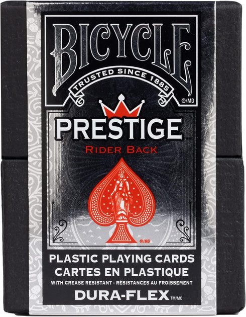 Bicycle Prestige Waterproof Plastic Playing Cards, Red & Blue (Colors May Vary)...
