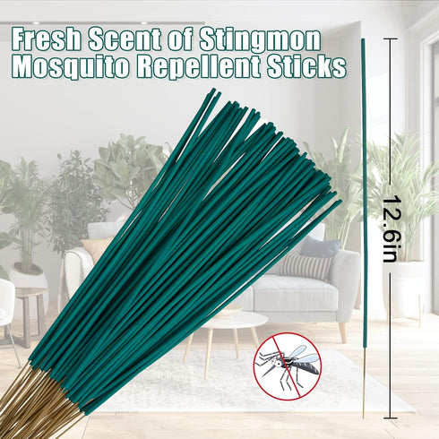 60 Pcs Mosquito Repellent Incense Sticks Outdoor Patio, Citronella Repellent Incense Sticks Outdoor, Deet Free Natural Plant Bug Mosquitoes Repell...