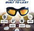 Motorcycle Riding Glasses Kit - 4 Lenses - Polarized, Smoke, Yellow, And Clear. Plus Case, Cleaning Cloth, And Strap Motorcycle Accessories. By Ge...