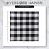 DII Checkered Tabletop Collection 100% Cotton, Machine Washable, Napkin Set, 20x20, Yellow, 6 Piece...
