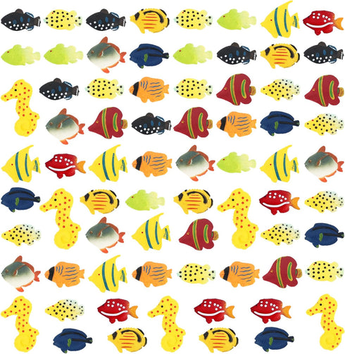 ONEST 72 Pieces Ocean Fish Figurines Playset Mini Sea Fish Toys Realistic Detailed Plastic Ocean Sea Fish Figures for Kids and Toddlers...