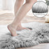 Ashler faux fur rug, Fluffy Shaggy Area Rug Ultra Soft 2 x 3 Feet Sheepskin Fur Rug, Frosted Bottom Black Fuzzy Rug Machine Washable Shag Rug, Nur...