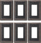 6-Pack Decorator Outlet Cover Plate, Decorative Switch Plates and Outlet Covers, Aged Bronze Metal Wall Plates for Electrical Outlets, Receptacle,...