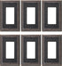 6-Pack Decorator Outlet Cover Plate, Decorative Switch Plates and Outlet Covers, Aged Bronze Metal Wall Plates for Electrical Outlets, Receptacle,...