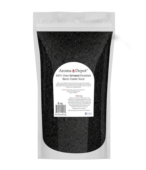 8 oz Black Seed Powder,GROUND (Nigella Sativa), Black Cumin, Kalonji,100% Non-GMO NON-Irradiated & Gluten Free...