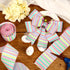2 Rolls 20 Yards Spring Pastel Wired Edge Ribbon Easter Canvas Ribbon Horizontal Stripe Wired Ribbon Decorative Ribbon Easter Craft Ribbon for Wra...
