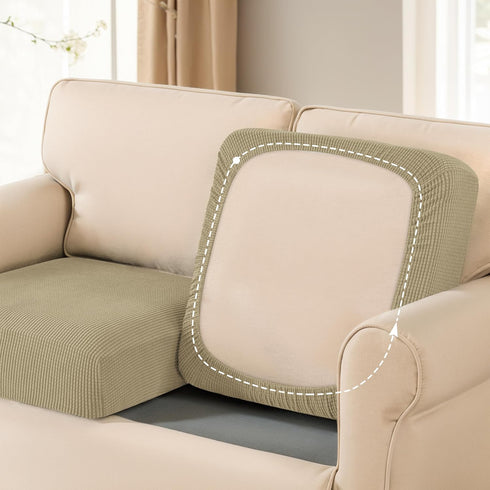 SUBRTEX Couch Slipcover RV Seater Slip Loveseat Stretch Durable Sofa Cushion Cover Spandex Elastic Furniture Protector for Settee Seat for Replace...