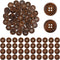 50Pcs 1 Inch Wooden Buttons Polished Sewing Buttons 4 Hole Classic Wooden Buttons for Shirt Sewing Pillow Covers Headbands Crafts Sewing Knitted I...