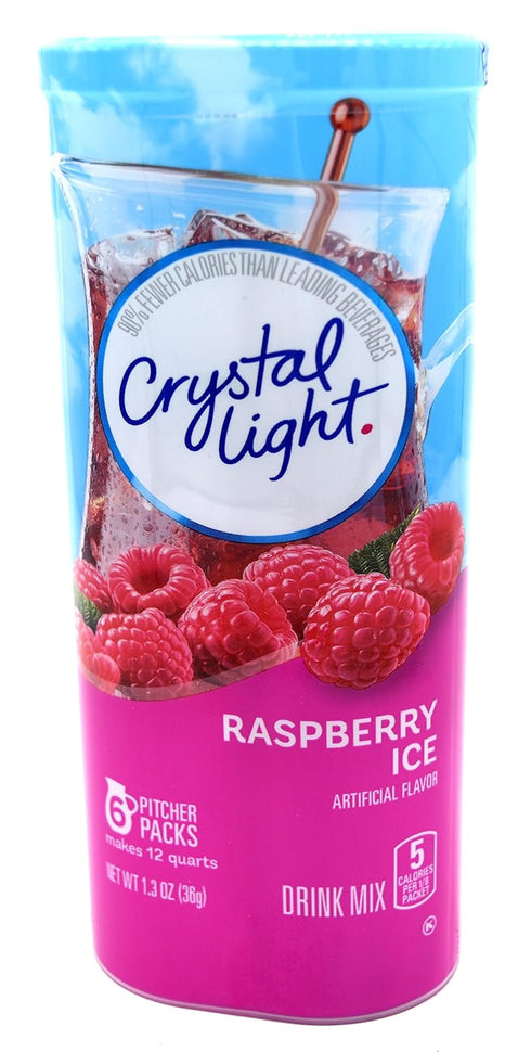 Crystal Light Raspberry Ice Drink Mix (12-quart), 1.3-ounce Packages (Pack of 2)...