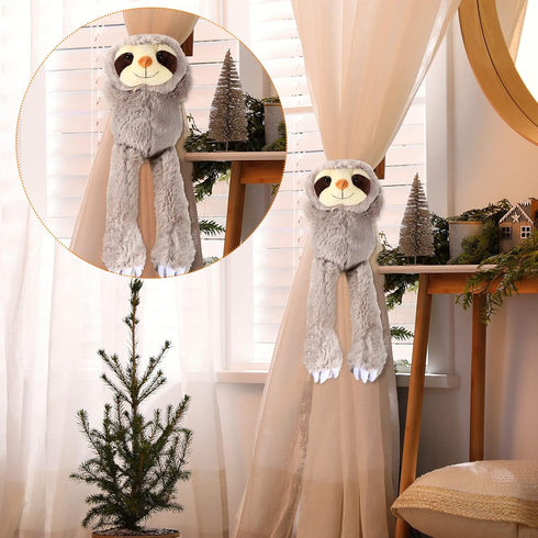 Queekay 2 Packs Sloth Stuffed Animal Hanging 18 Inch Three Toed Sloth Plush Sloth Plush Toy with Hook and Loop Hands for Teens Adults Gifts Decors...
