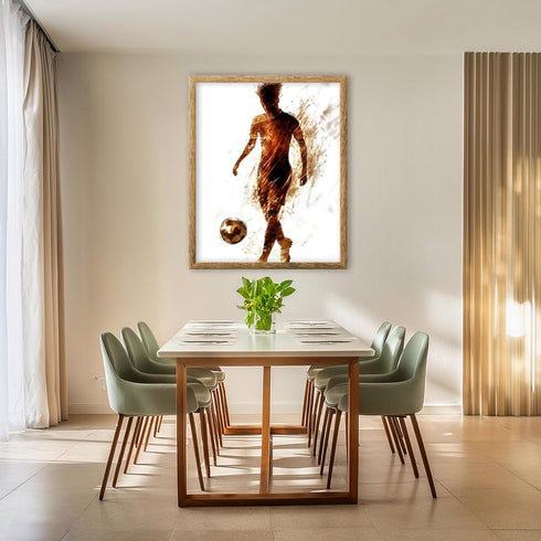 Posterizer 1 pcs-abstract retro art-soccer / football player-Sports & Hobby Art Gifts for sports fans Decor for Home & Office- unframed wall art...