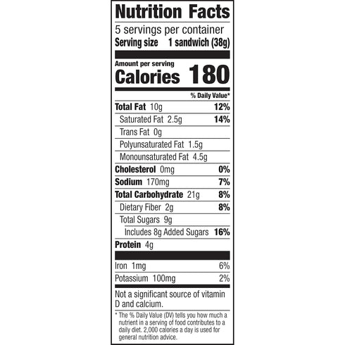 Nature Valley Biscuit Sandwiches, Chocolate Peanut Butter Snacks, 5 ct, 6.75 OZ...