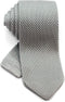 Men's Pointed Knit Tie Necktie Width 2.75 inches Washable Solid Color Light Grey Gray...