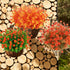 12 Bundles Outdoor Artificial Flowers UV Resistant Fake Boxwood Plants, Faux Greenery for Indoor Outside Hanging Plants Garden Porch Window Box Ho...