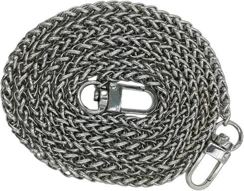 Replacement Lantern Metal Purse Chain Strap Handle Shoulder Crossbody Bag Handbag Silver 47.24inch...