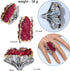 Retro Resin Crystal Stone Cocktail Rings Gothic Hip Hop Punk Crystal Engagement Wedding Statement Rings Uniquely Stylish Jewelry Gifts for Women (...