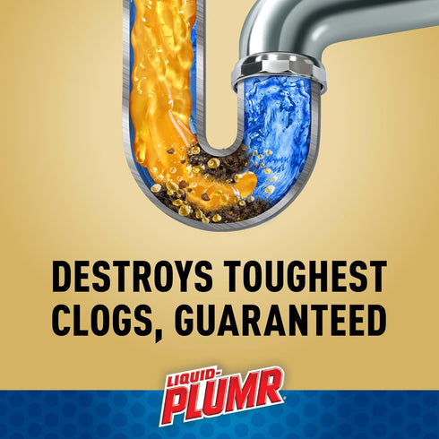 Liquid-Plumr Pro-Strength Clog Destroyer Gel with PipeGuard, Liquid Drain Cleaner - 80 Ounces (Package May Vary)...