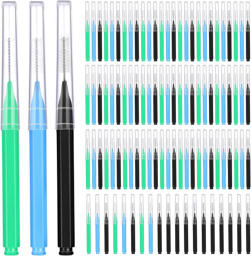 Patelai 100 Pieces Braces Brush for Cleaner Interdental Brush Toothpick Dental Tooth Flossing Head Oral Dental Hygiene Flosser Toothpick Cleaners ...
