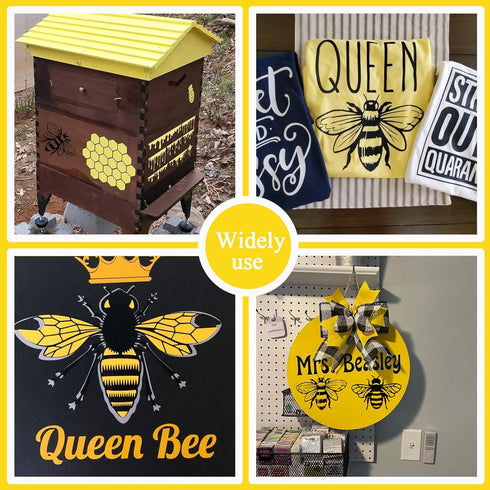 12 Pieces Bee Honeycomb Stencil, Reusable Bee Stencils for Painting on Wood Signs Furniture DIY Crafts Wall Canvas Fabric Plastic Drawing Template...