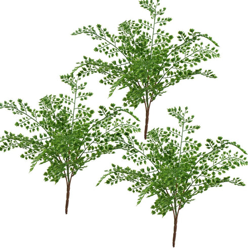 18" Artificial Soft Plastic Fern - Package of 3 (Maidenhair)...
