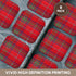 3dRose CST_113037_2 Traditional Red Tartan Pattern-Scottish Plaid with Green and Blue Checks-Checkered Scotland-Soft Coasters, Set of 8...