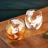 Viski Globe Glass Whiskey Tumblers, Etched Glass Whiskey Enthusiast Gift and Glassware Accessory, 10 oz, Set of 2...