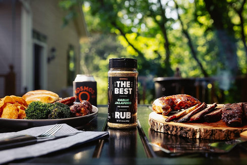 Kosmos Q The Best Garlic Jalapeno Rub - Garlic Jalapeno Pepper Seasoning & BBQ Dry Rub - Use on Chicken, Shrimp, Wings, Salmon & Veggies (15.1 oz)...