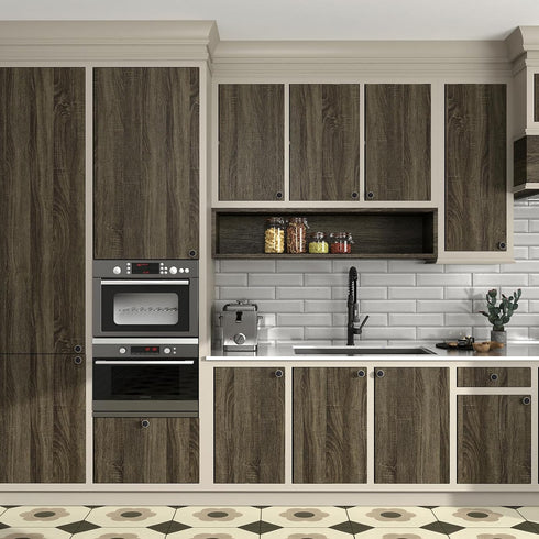 Brown Wood Grain Contact Paper for Countertops Wood Look Peel and Stick Wallpaper Self Adhesive Removable Wall Paper for Cabinets Peel and Stick C...