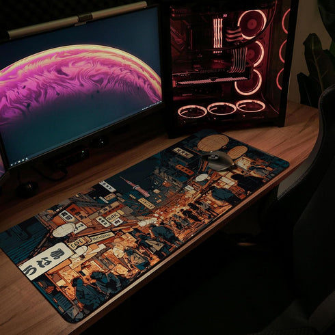 Large Gaming Mouse Pad 31.5 x 11.8 inches, Extended Anime Mousepad, Long Mouse Mat with Non-Slip Base, Full Keyboard Mat with Stitched Edges, Mous...