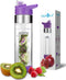 NEW AquaFrut Bottom Loading Fruit Infuser Water Bottle - BPA Free Tritan Plastic - Leak Proof - 24 OZ - Infusion Recipe eBook (Purple)...