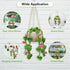Crochet Hanging Plant for Car Cute Potted Plants Crochet Decor Car Mirror Hanging Accessories Rear View Ornament Hanging Boho Handmade Knitted Pen...