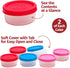SIGNORA WARE Condiment Containers with Lids- 6 pk. 1.3 oz.Salad Dressing to go Small Food Storage Containers- Sauce Cups Leak proof Reusable Plast...