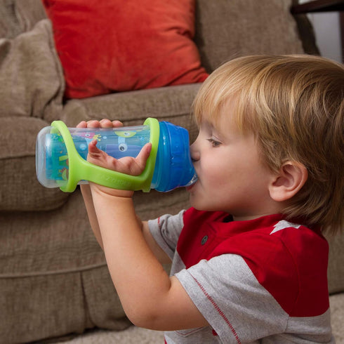 Easy Grip Baby Sippy Cup Holder, 360 Transition Trainer Cup Alternative, Infant, Child, Silicone Pediatric Adaptive Aid Band for Limited Hand Mobi...