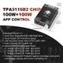 DAJUNGUO 1002S 2.0 Bluetooth Amplifier Board with Dual TPA3116D2 Chips, 100W+100W Power Output, Wide Voltage Range of 9-24V DC, Bluetooth/USB/3.5m...