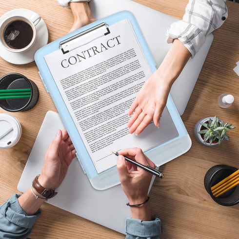 Rimilak Plastic Clipboard with Storage, High Capacity Nursing Clipboards with Pen Holder, Slim Clipboard Storage Box with Heavy Duty Clips, Clipbo...