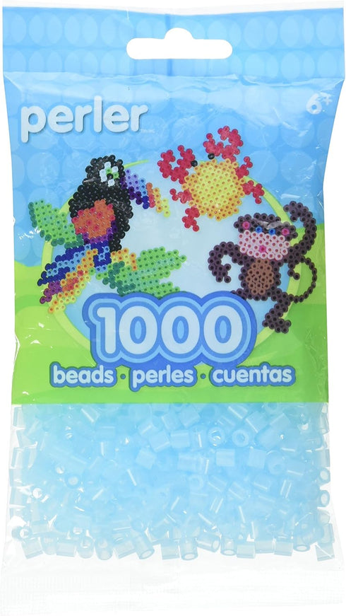 Perler Beads Fuse Beads for Crafts, 1000pcs, Clear Blue, Small...