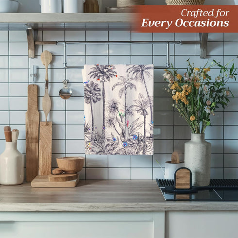 Maison d' Hermine Kitchen Towels Set of 3 100% Cotton 27.50" x 20" Reusable Cloth Tea Dish Towels Absorbent with Hanging Loop for Kitchen, Home, D...